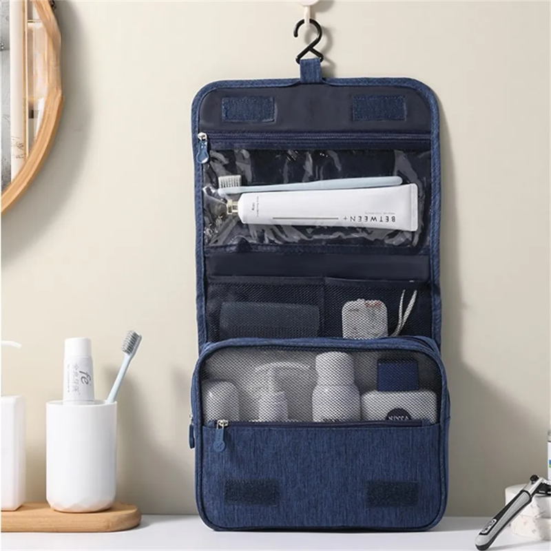 Toiletry bag with hanging hook